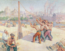 Workers on the Quai de la Seine at Billancourt von Maximilien Luce