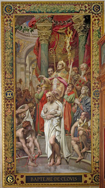 The Baptism of Clovis I in 496 BC von Joseph Paul Blanc