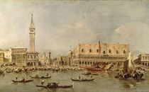 The Piazzetta and the Palazzo Ducale from the Basin of San Marco von Francesco Guardi
