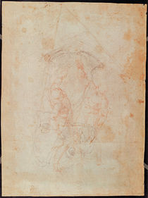 Study of two male figures by Michelangelo Buonarroti