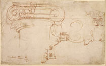 Study of an Ionic capital von Michelangelo Buonarroti