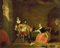 Captain Macheath Upbraided by Polly and Lucy in the 'Beggar's Opera' von Gilbert Stuart Newton