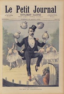 Georges Clemenceau juggling bags of English money von Henri Meyer