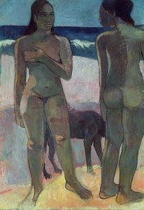 Two Tahitian Women on the Beach by Paul Gauguin
