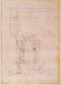 Preparatory drawing for the tomb of Pope Julius II von Michelangelo Buonarroti