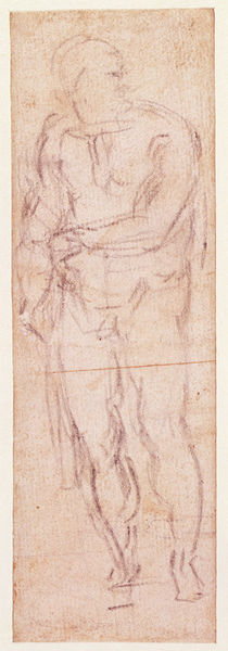 Study for Adam in 'The Expulsion' by Michelangelo Buonarroti