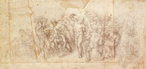 Study of figures for a narrative scene by Michelangelo Buonarroti
