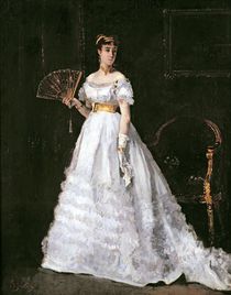 Woman in White von Alfred Emile Stevens