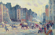 Work in the Rue Reaumur, 1906-08 by Maximilien Luce