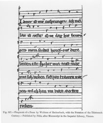Fragment of a poem by Wolfram of Eschenbach by German School