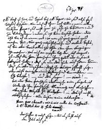 Letter from Mozart to his Father von Wolfgang Amadeus Mozart