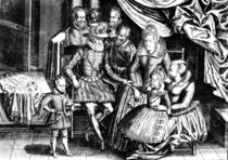 Henri IV King of France with his Family and his Councillors von French School