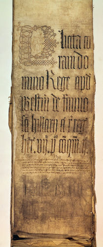 Title page of the King's Bench plea roll for Hilary Term von English School