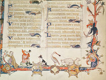 Illustration from a psalter by English School