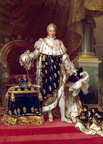Portrait of Charles X in Coronation Robes von Paulin Jean Baptiste Guerin
