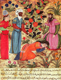 Fol.101 A Woman Beseeching the Sultan von Islamic School