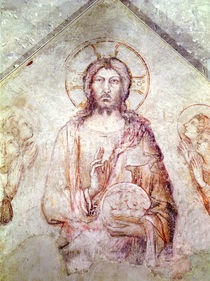 Tympanum depicting the Saviour Blessing von Simone Martini