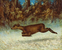 Leaping Doe by Gustave Courbet