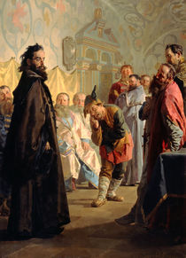 The Disgraced Boyar and a Jester von Nikolai Vasilievich Nevrev