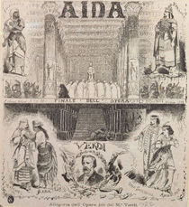 Poster advertising a performance of 'Aida' by Verdi von Italian School