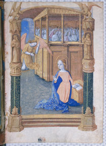 Ms Lat. Q.v.I.126 fol.12v The Annunciation by Jean Colombe