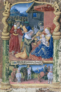 Ms. Lat. Q.v.I.126 fol.31 Adoration of the Magi von Jean Colombe