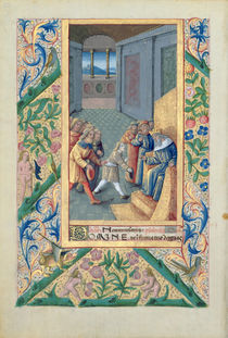 Ms Lat. Q.v.I.126 f.53v David being sent to Saul by Jean Colombe
