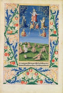 Ms Lat. Q.v.I.126 f.78v Resurrection of the Saved by Jean Colombe