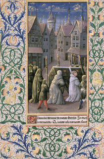 Ms Lat. Q.v.I.126 f.79v Burial procession by Jean Colombe