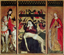 Triptych depicting Pieta between St. Martin and St. Catherine by Ludovico Brea