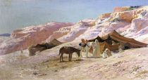 Bedouin Camp in the Dunes by Eugene Alexis Girardet