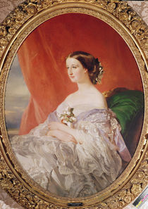 Empress Eugenie after a portrait by Francois Xavier Winterhalter by Jean Baptiste Ange Tissier