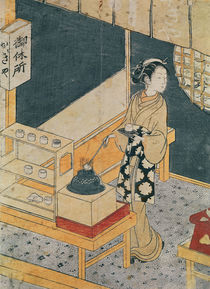 Servant Making Tea by Suzuki Harunobu