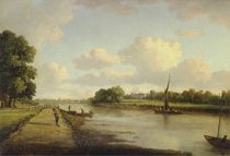 View on the River Thames at Richmond von William Marlow