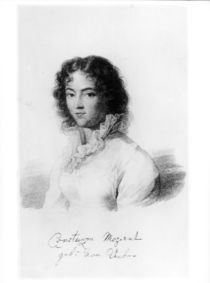 Portrait of Constanze Mozart 1828 by Austrian School