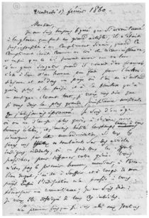 Letter to Richard Wagner 17th February 1860 von Charles Pierre Baudelaire