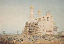 Raising of the Tsar-bell in the Moscow Kremlin in 1836