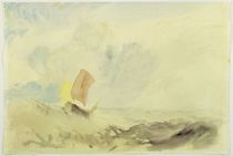 A Sea Piece - A Rough Sea with a Fishing Boat von Joseph Mallord William Turner