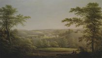 Easby Hall and Easby Abbey with Richmond von George I Cuitt