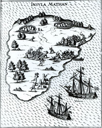 Ferdinand Magellan Fighting Natives on Mactan Island in 1521 by Portuguese School