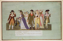 Fol.5 Incroyables and Merveilleuses on the Boulevard des Italiens by Lesueur Brothers