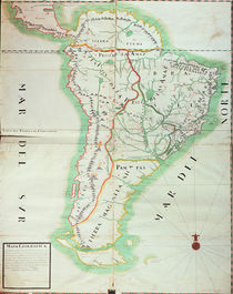 Map of South America, 1777 von Spanish School