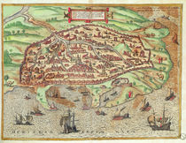 Map of Alexandria from 'Civitates Orbis Terrarum Coloniae Agrippinae' by Franz Hogenberg