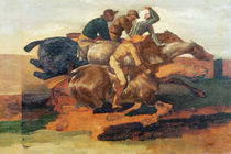 Four Jockeys Galloping by Theodore Gericault