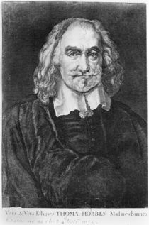 Portrait of Thomas Hobbes von English School