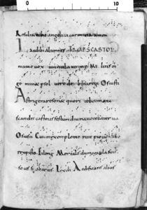 Ms. 17 fol. 289 Introit for the feast of St. Castor by French School