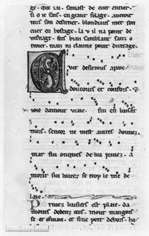 Ms.Fr 844 fol.138v Song by Blondel de Nesles by French School