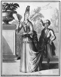 Noblewoman's dress, late 17th century von Robert Bonnart