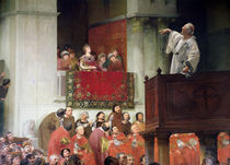 St. John Chrystostomos Preaching Before the Empress Eudoxia c.1880 von Joseph Wencker