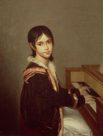 The Artist's Daughter at the Piano von Domingos Antonio de Sequeira